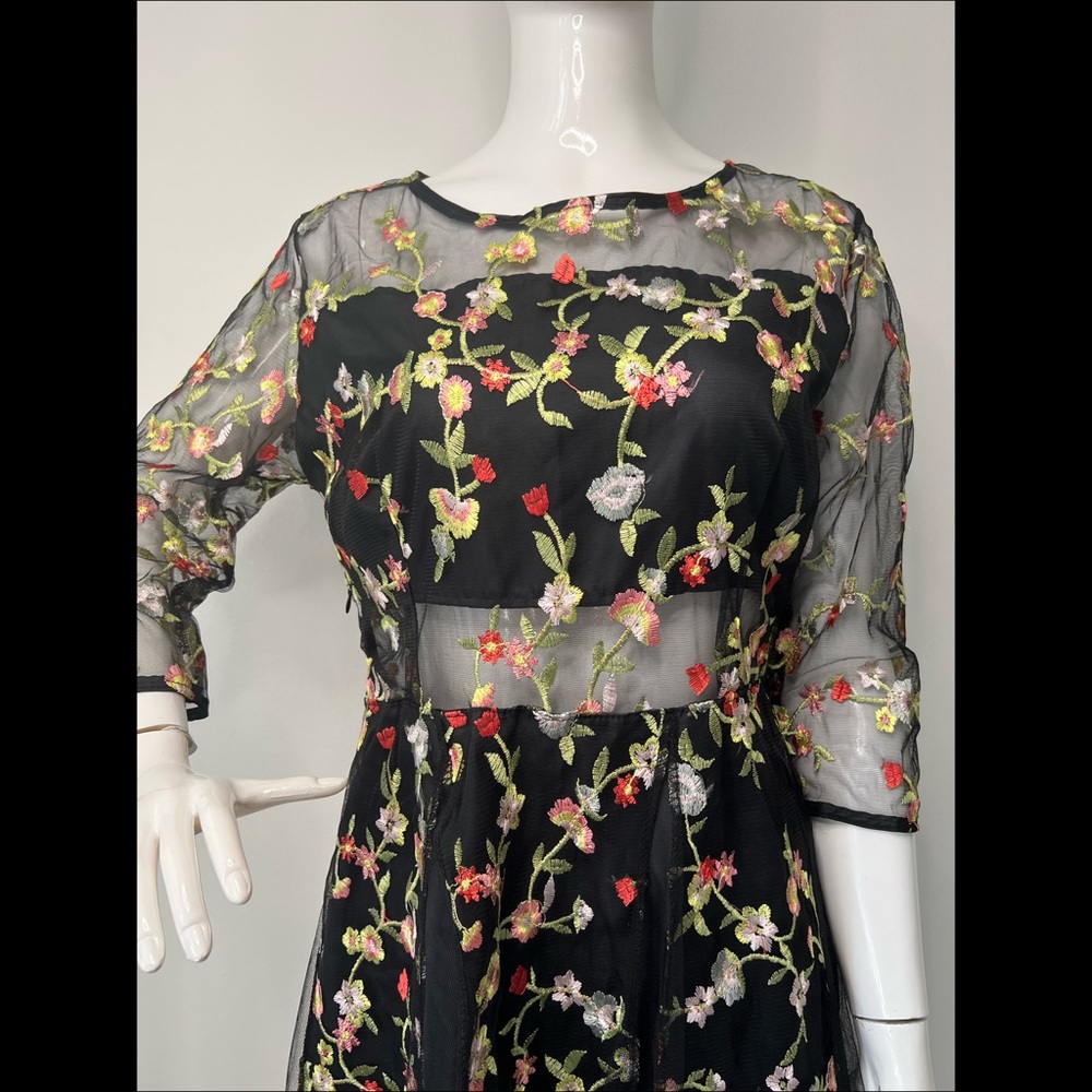 Fi TAYLOR Meeting SY Mesh Embroidery Dress
